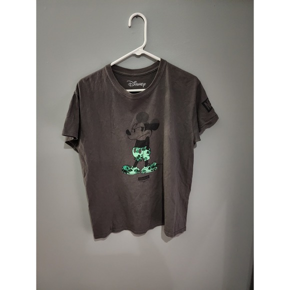 Neff Other - Disney x Neff Mickey Mouse Graphic T-Shirt Mens Medium Gray Mint Green Floral
